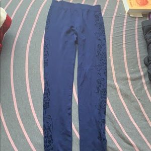 Blue Fleece Leggings